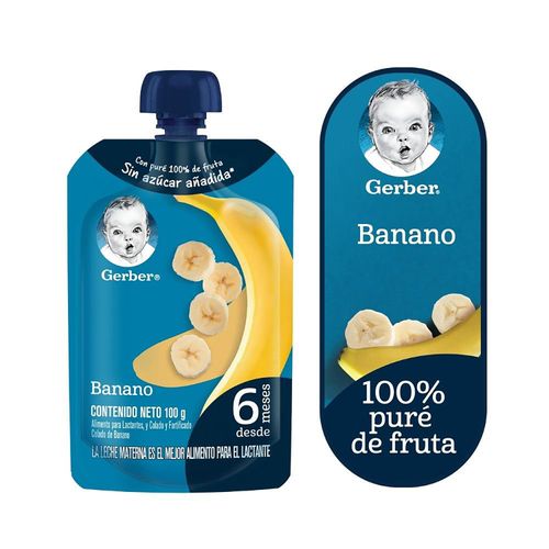 Colado Gerber Pouch Sabor Banano - 100gr