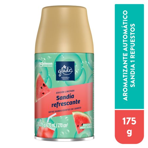 Aromatizante marca Glade automático Sandia 1 repuestos -175g