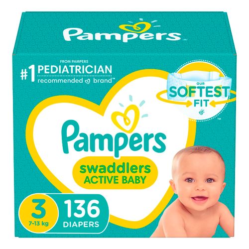 Pañales Pampers Swaddlers Pañales S3 -  136 Unidades