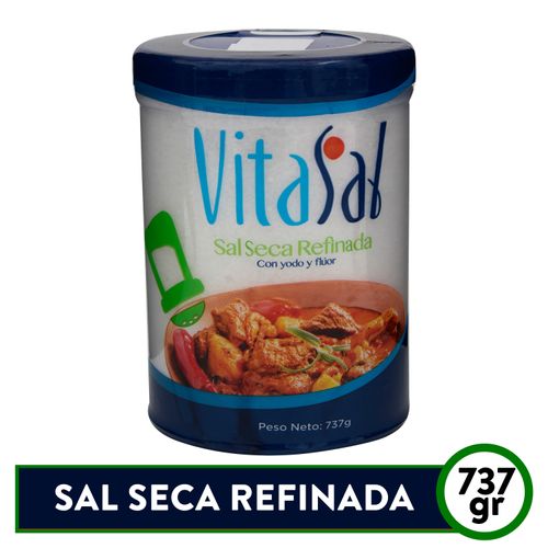 Saleros Vitasal Sal Seca Refinada Con Yodo - 737gr