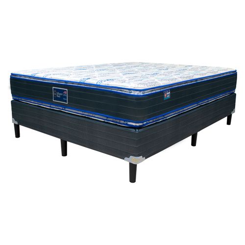 Cama Masterbed Queen, Doble Pillow, Confort Firme