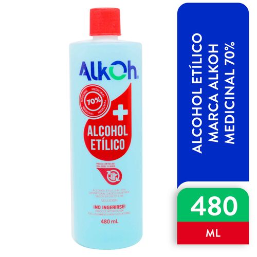 Alcohol Etílico  Alkoh Medicinal 70 % - 480ml