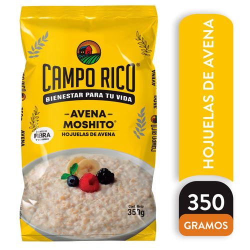 Hojuelas De Avena Campo Rico, Fuente De Fibra Y Vitaminas - 350g