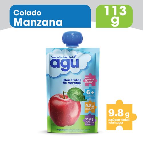 Colado Agú para bebé sabor manzana - 113 g