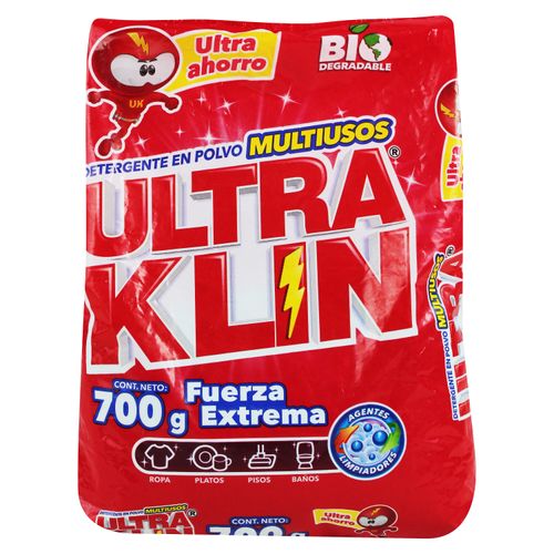 Detergente En Polvo Ultraklin Fuerza Extrema 700gr