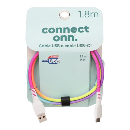 Cable C A Onn Multicolo Usb 1 8M Con Luz