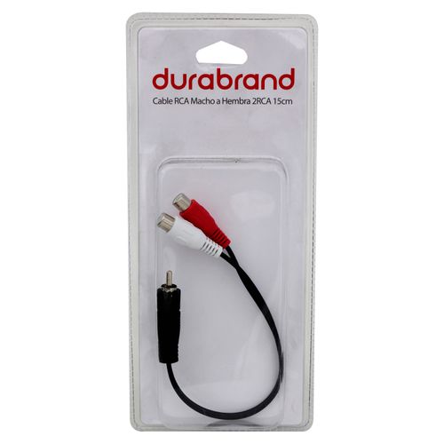 Cable Durabrand Rca Macho A 2Rca Hembra 15Cm, Modelo Int-091238