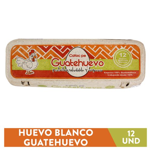 Huevo de Gallina GuateHuevo de Gallina Blanco Mediano - 12 Unidades