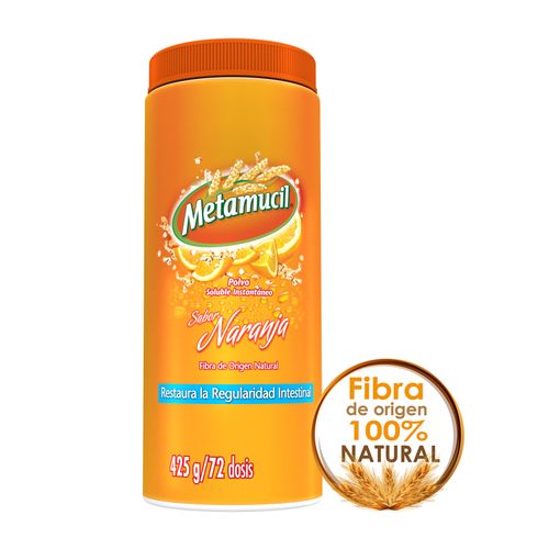 Polvo Soluble Instantáneo Metamucil Regular Sabor Naranja  425 g