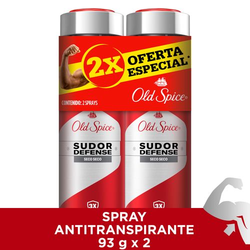 Spray Antitranspirante Old Spice Seco Seco 93 g x 2 Unidades, 2 pack