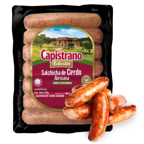 Salchicha alemana de cerdo Capistrano embutido tradicional - 476 g