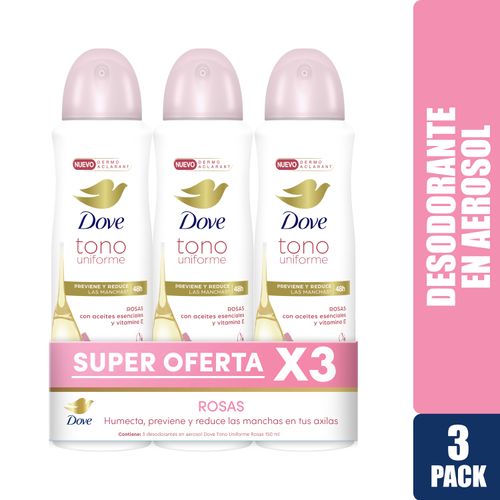 3Pack Desodorante Dove  Spray Dermoaclarante  450 Ml