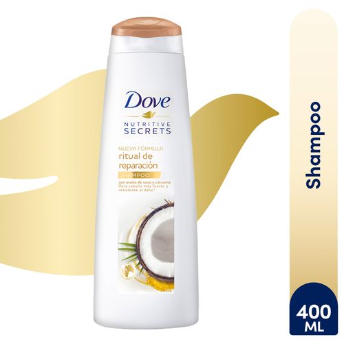 Shampoo Dove Reparacion Coco Y  Curcuma 400 Ml