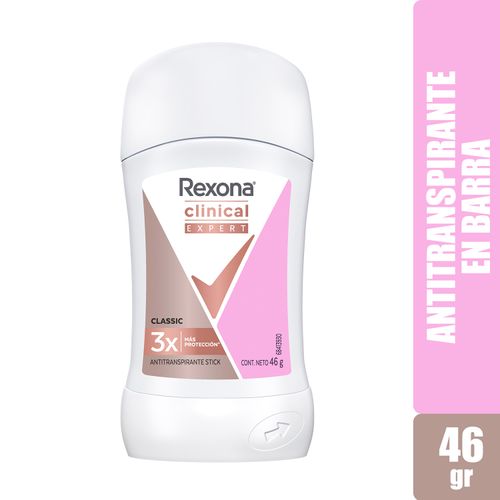 Desodorante en barra Rexona clinical expert clasic - 46 g