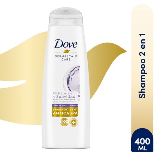 Shampoo Dove Anticaspa, Hidratación Y Suavidad - 400ml