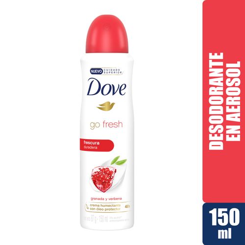 Desodorante Dove Aerosol Frescura Duradera Granada Y Verbena 150 Ml