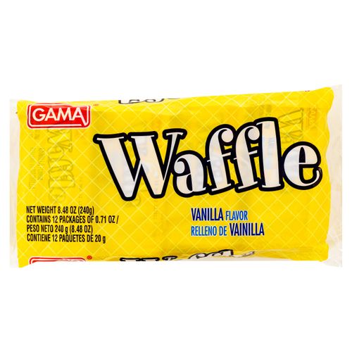 Galleta Gama Dulce Waffer Sabor Vainilla 12 Unidades - 240gr