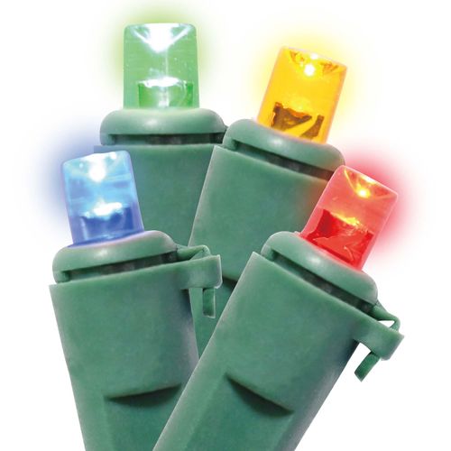 Serie 100 luces  Led Multicolor cable verde , para uso interior Modelo 66638NGM