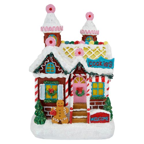 Casa Holiday Time para villa iluminada decorativa Navidad - 7 Pulgadas