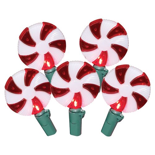 Serie 20 Luces Led marca Holiday Time, con forma de dulces navideños