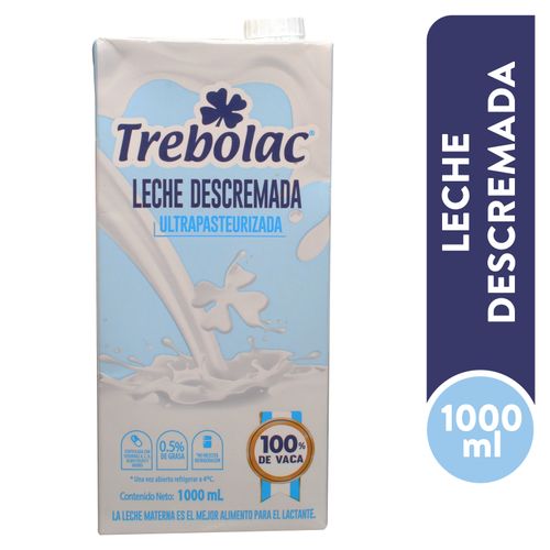 Leche Trebolac Descremada UHT Tetra - 1000ml