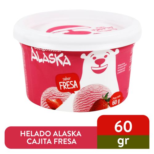 Helado Alaska Cajita Fresa 60Gr