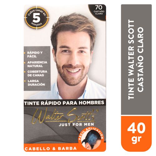 Tinte para cabello Walter Scott's para hombre castaño 70 - 80 g