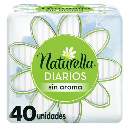 Toallas Always Naturella Diarios Unscented 40 Unidades