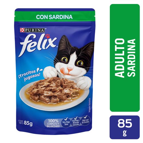 Imagen de Alimento Húmedo Gato Adulto Purina Felix Sardina - 85gr
