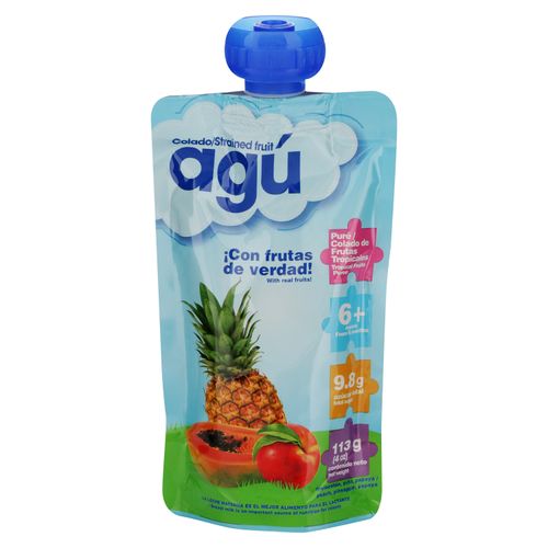 Colado Para Bebé Agu, Sabor A Frutas En Empaque Doypack - 113gr