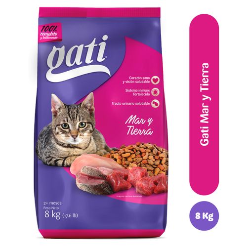 Alimento Gati Para Gato Adulto Mar Y Tierra, Más 12 Meses -  8kg