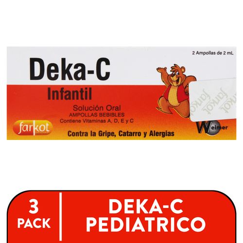 3Pk Deka-C Pediatrico 2 Ampollas Una Caja
