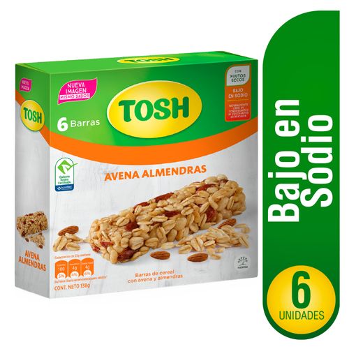 Barras Tosh Avena Almendras -138 g