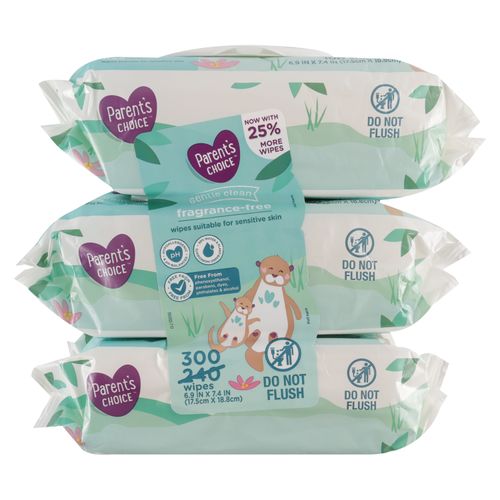 Toallitas Húmedas Para Bebe Marca Parent'S Choice Sin Fragancia - 300 Unidades