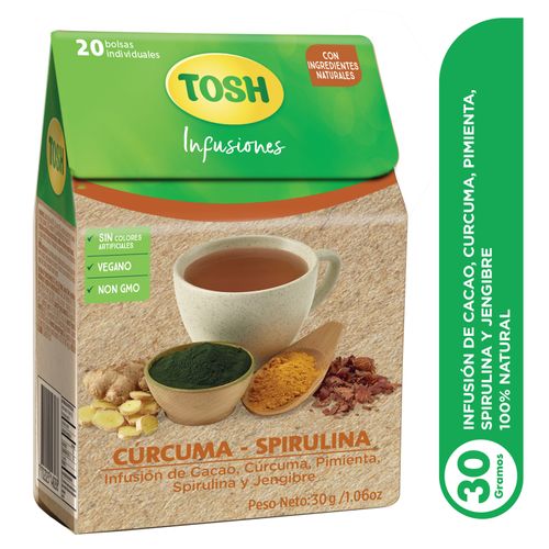 Infusión Tosh Cúrcuma Y Spirulina -30 g