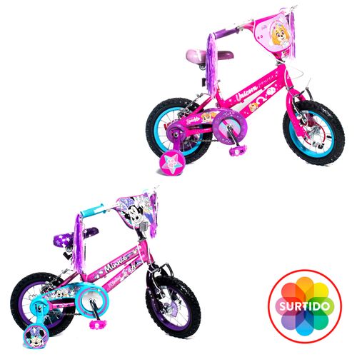 Bicicleta Disney Minnie Para Niña Neumático R12, De 2A4 Años