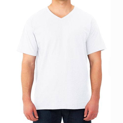 Camiseta Fruit Of The Loom Cuello V, color blanco -Talla M