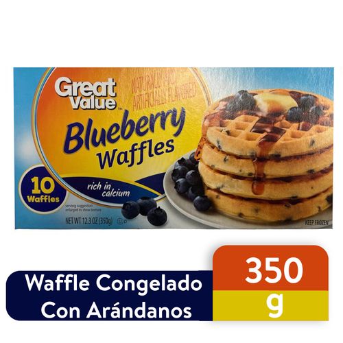 Waffles Great Value Blueberry 10unidades - 350gr