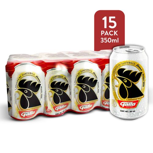 Cerveza Gallo Lata Normal 15 Pack - 350 ml