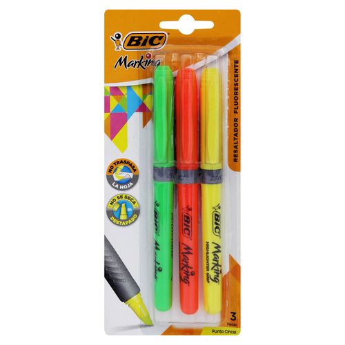 Resaltador Bic - 3unidades