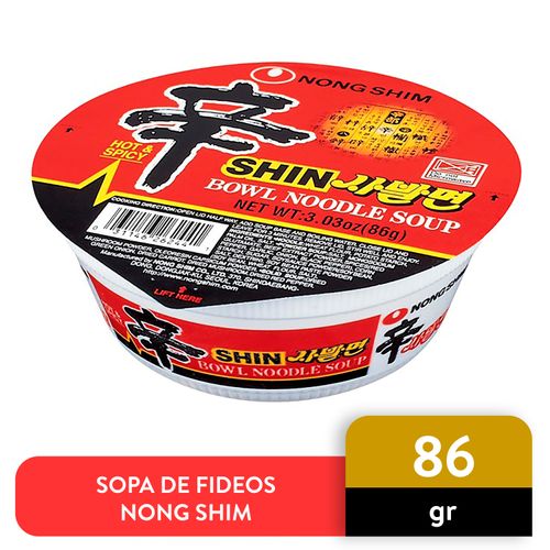 Sopa Nong Shim Instantánea Picante - 86 g