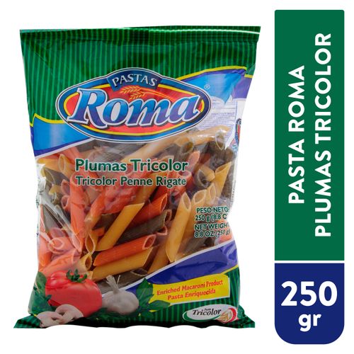 Pasta Roma pluma tricolor - 250 g