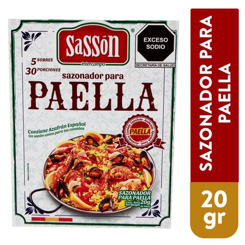 Spice Sazonador Sasson Para Paella 20 Gr