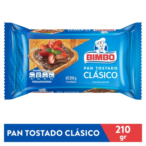 Pan Bimbo Tostado Blanco Clásico- 210gr