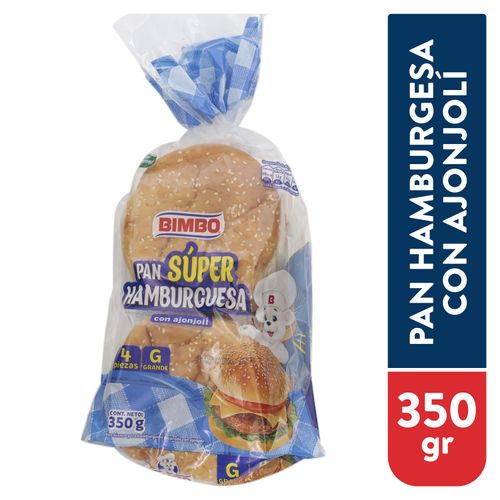 Pan Bimbo Hamburguesa Big 4 Unidades -  350gr