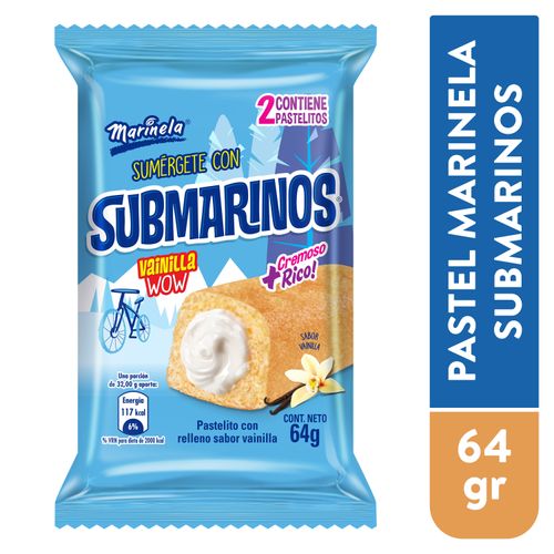 Pastel Marinela Submarino Vainilla -  64gr