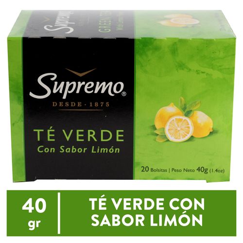 Té Verde Supremo Sabor Limón - 40g