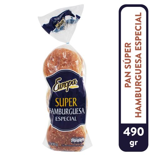 Pan Europa Hamburguesa Big 6 Unidades - 490gr