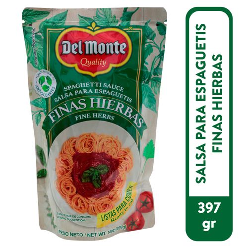 Salsa Del Monte para Spaghetii Sabor Hierbas - 397gr