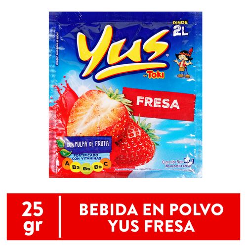 Bebida Yus En Polvo Fresa - 25 g